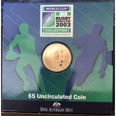 2003 $5 Ruby World Cup Coin/Folder