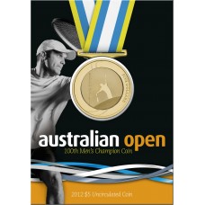 2012 $5 100th Australian Open Winners Medal Coin/Card