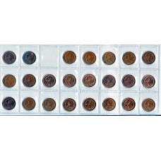 1966 - 1990 One Cent Feather Tailed Glider 23 Coin Set Circulated Coins Higher Grade