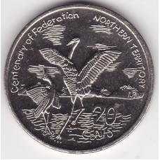 2001 20¢ Northern Territory Federation Uncirculated