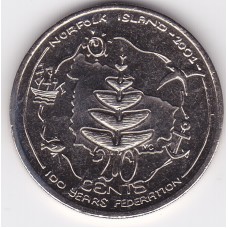 2001 20¢ Norfolk Island Federation Uncirculated