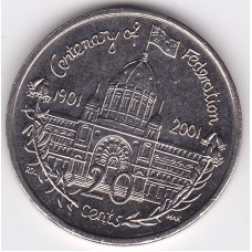 2001 20¢ Victoria Federation Uncirculated