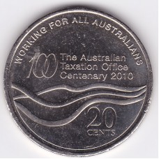 2010 20¢ The Australian Tax Office Centenary Uncirculated