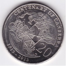 2013 20¢ Centenary Of Canberra Uncirculated