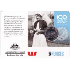2015 20¢ 100 Years of Anzac - WWI Nurses Carded/Coin
