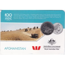 2016 20¢ Anzac To Afghanistan - Afghanistan Carded/Coin