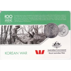 2016 20¢ Anzac To Afghanistan - Korean War Carded/Coin