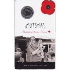 2009 20¢ Australia Remembers - Australian Service Nurses Carded/Coin