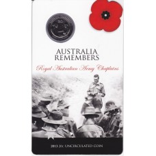 2013 20¢ Australia Remembers - Royal Australia Army Chaplains Carded/Coin