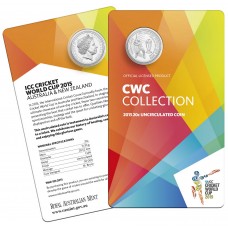 2015 20¢ ICC Cricket World Cup Australia & New Zealand Carded/Coin