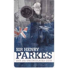 2015 20¢ Sir Henry Parkes Carded/Coin