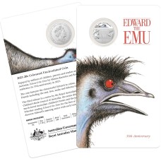 2023 20¢ 35th Anniversary of Edward the Emu Book Week Coloured Carded Coin Uncirculated