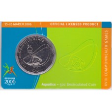 2006 50¢ Commonwealth Games Aquatics Coin/Card