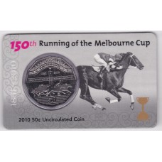 2010 50¢ 150th Anniversary of Melbourne Cup Coin/Card