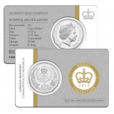 2015 50¢ Longest-Reigning Commonwealth Monarch Coin/Card