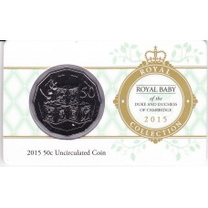 2015 50¢ Secondborn Baby of the Duke and Duchess of Cambridge Coin/Card
