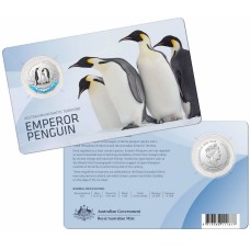 2023 50¢ Australian Antarctic Territory - Emperor Penguin Carded Coin