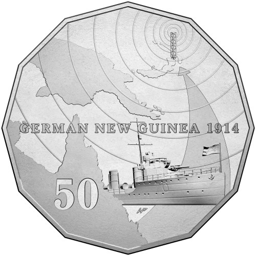 2014 Australia at War Series German New Guinea 1914-50c Coin 