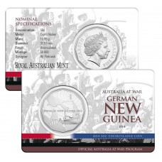 2014 50¢ Australia at War - German New Guinea  Coin/Card