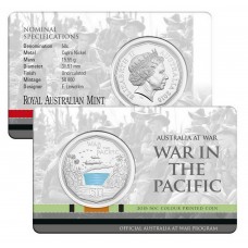 2015 50¢ Australia at War - War in the Pacific Coin/Card