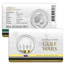 2016 50¢ Australia at War - Golf Wars Coin/Card
