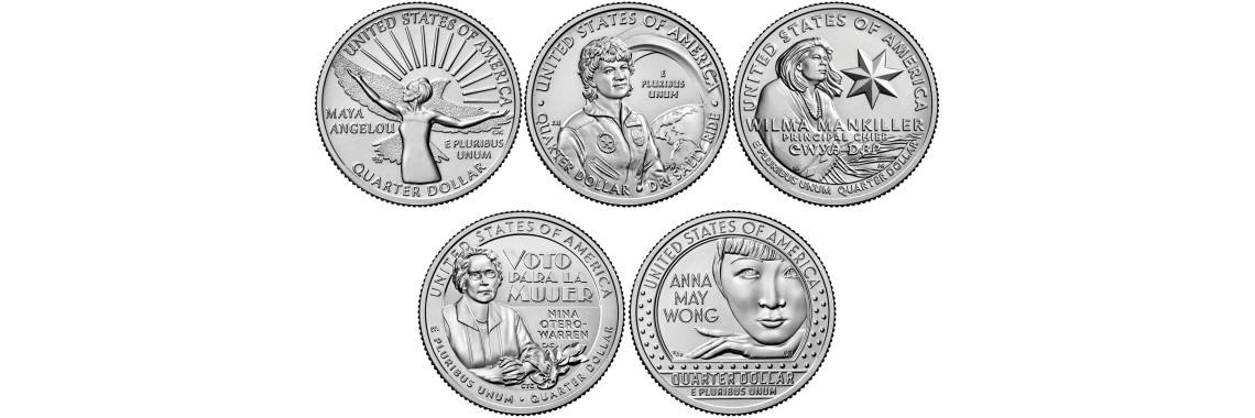 2022 US American Women Quarters Five Coins Uncirculated