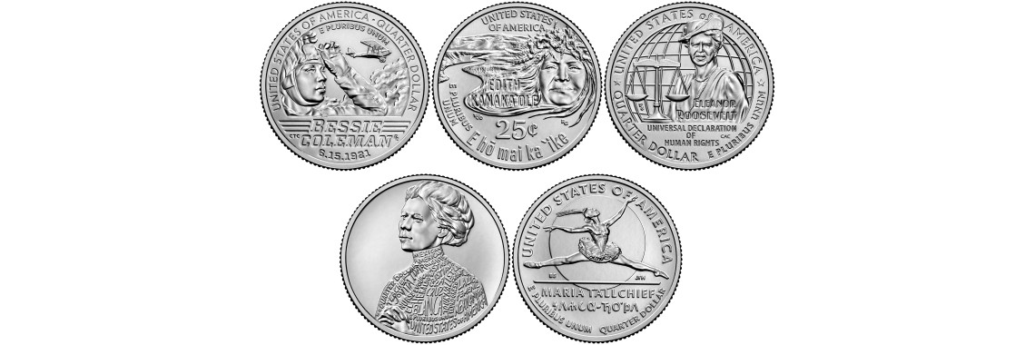 2023 US American Women Quarters Five Coins Uncirculated