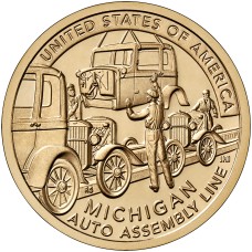 2025 American Innovation $1 - Michigan - Auto Assembly Line Uncirculated Coin