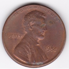 1988 US 1 Cent Lincoln Memorial