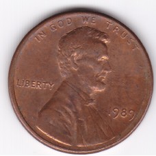 1989 US 1 Cent Lincoln Memorial