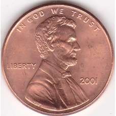 2001 US 1 Cent Lincoln Memorial
