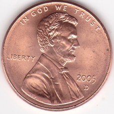 2005 US 1 Cent Lincoln Memorial - D Mint Mark