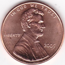 2005 US 1 Cent Lincoln Memorial