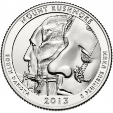 2013 US Beautiful Quarters Mount Rushmore National Park