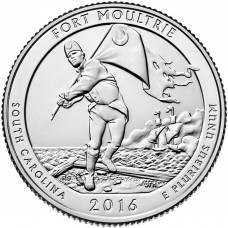 2016 US Beautiful Quarter Fort Moultrie (Fort Sumter National Monument)