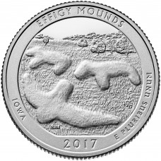 2017 US Beautiful Quarter Effigy Mounds National Monument