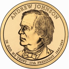 2011 US Presidential $1 - 17th President Andrew Johnson 1865 - 1869