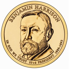 2012 US Presidential $1 - 23rd President Benjamin Harrison 1889-1893