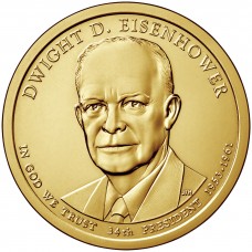 2015 US Presidential $1 - 34th President, Dwight D. Eisenhower 1953-1961