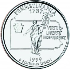 1999 US State Quarter Pennsylvania