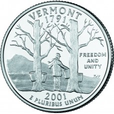 2001 US State Quarter Vermont
