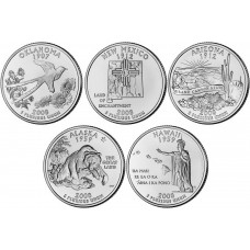 2008 US State Quarters Five Uncirculated Straight from mint US Mint