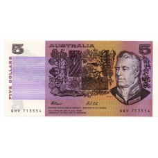 1991 $5 Fraser-Cole Paper Banknote EF