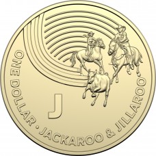 2019 $1 The Great Aussie Coin Hunt - 'J' Jackaroo and Jillaroo Uncirculated