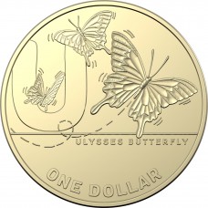 2021 $1 The Great Aussie Coin Hunt - 'U' Ulysses Butterfly Uncirculated