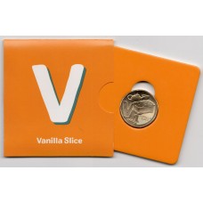 2022 $1 The Great Aussie Coin Hunt - 'V' Vanilla Slice Carded Coin