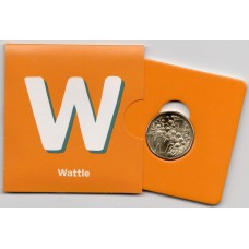 2022 $1 The Great Aussie Coin Hunt - 'W' Wattle Carded Coin