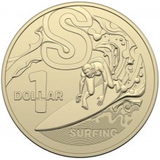 2022 $1 The Great Aussie Coin Hunt - 'S' Surfing Uncirculated
