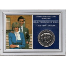 1981 Crown United Kingdom Charles and Di Wedding Coin Folder