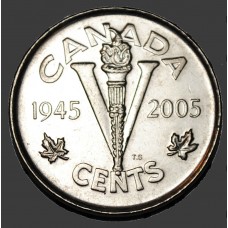 2005 5¢ Canadian - Canadian Victory Nickel Coin